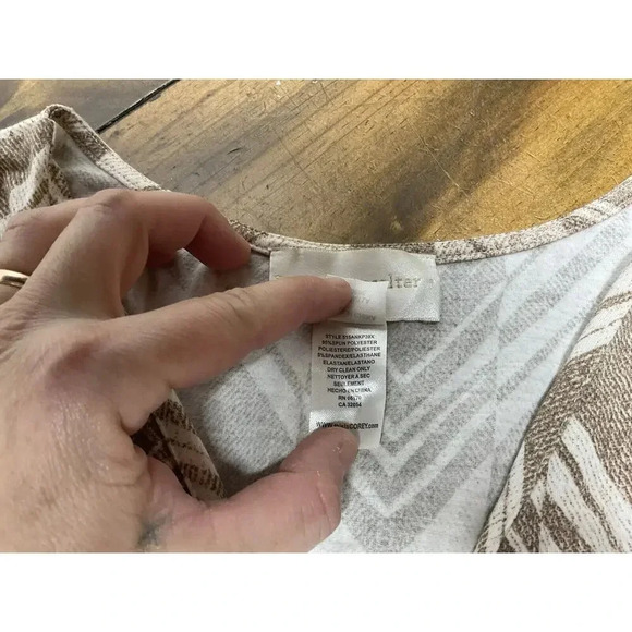 Corey Lynn Calter Cream and Brown Jumpsuit with Wide-Leg Design - Picture 11 of 16